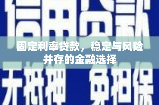 杨浦固定利率贷款，稳定与风险并存的金融选择