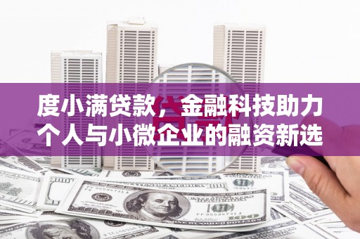 杨浦度小满贷款，金融科技助力个人与小微企业的融资新选择