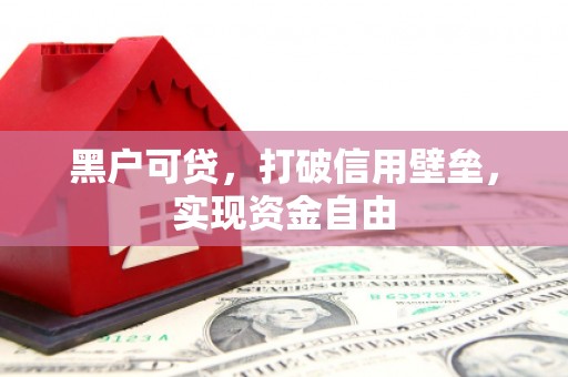 杨浦黑户可贷，打破信用壁垒，实现资金自由