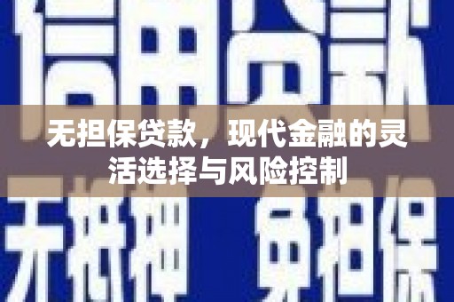 杨浦无担保贷款，现代金融的灵活选择与风险控制
