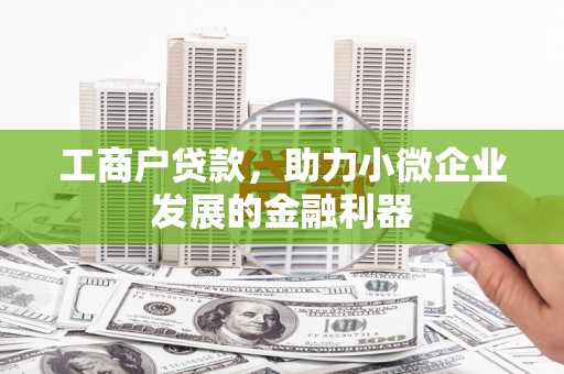杨浦工商户贷款，助力小微企业发展的金融利器