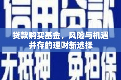 杨浦贷款购买基金，风险与机遇并存的理财新选择