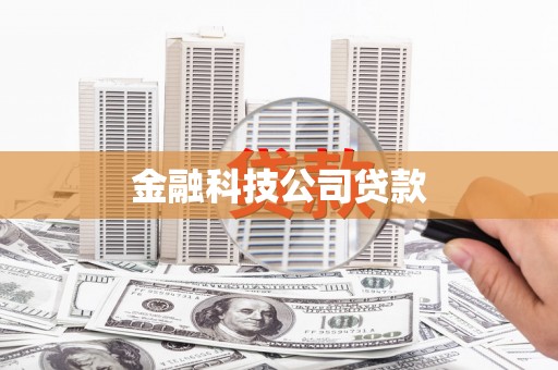 杨浦金融科技公司贷款