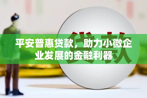 杨浦平安普惠贷款，助力小微企业发展的金融利器